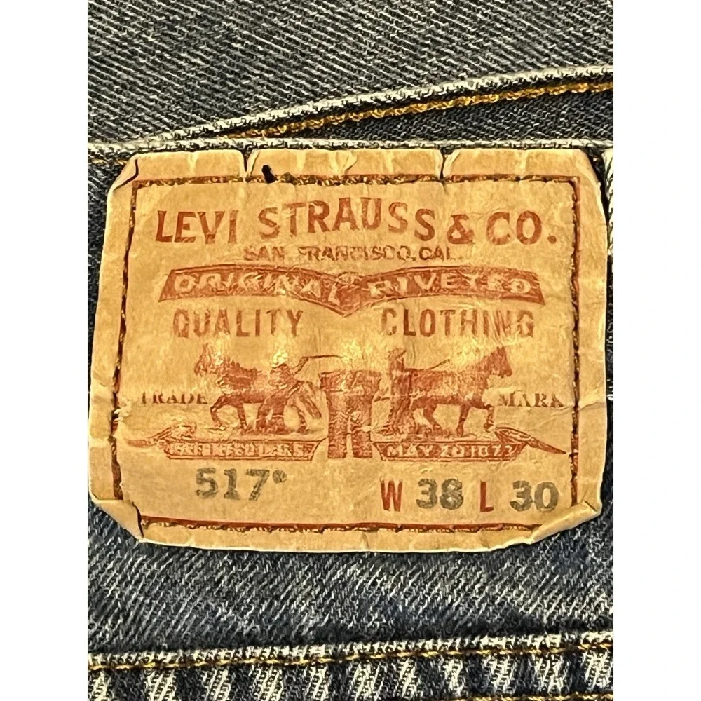 Levi's 517 Jeans Men's 38x30‎ Bootcut Regular Fit Medium Wash Blue Denim Mexico